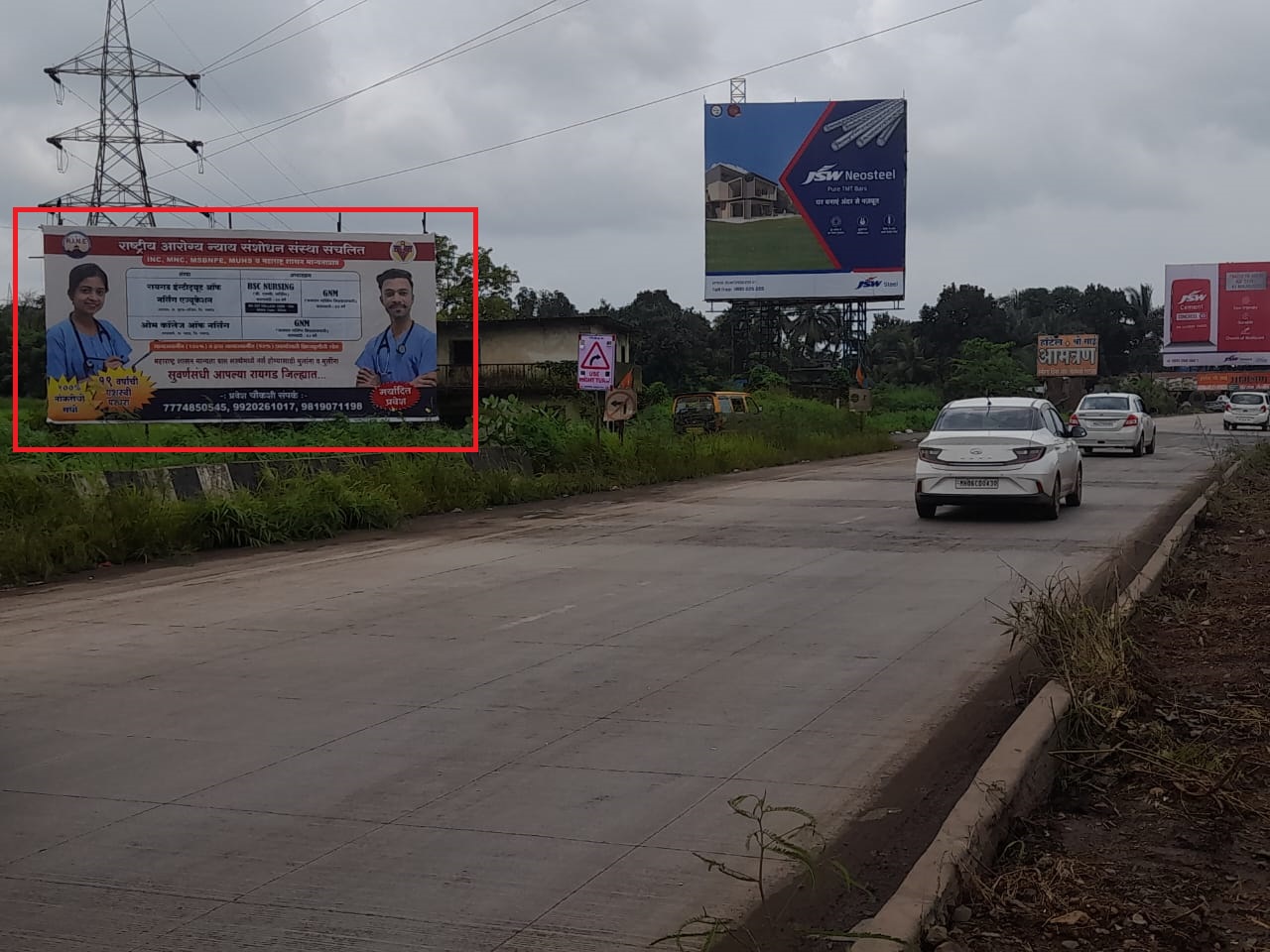 Mumbai to Goa highway hoarding